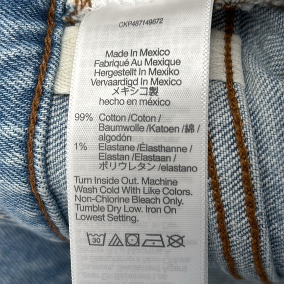 Madewell The Athletic 1991 Straight-Leg Jean Becklow Wash size 35/34 NWOT NR461 - Picture 10 of 13